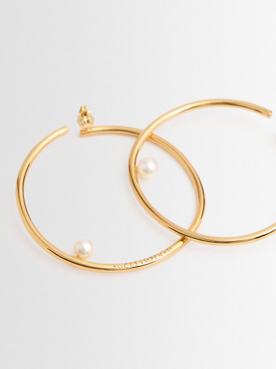 ALICE SAMBENATI - Large Hula Hoop pearl earrings