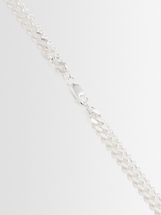 TWOJEYS: Boot double chain silver necklace