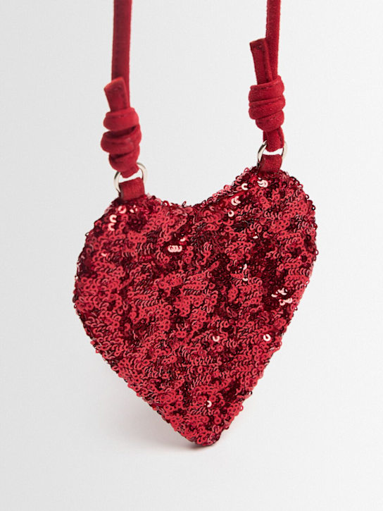 FIORUCCI: Sequined heart mini bag