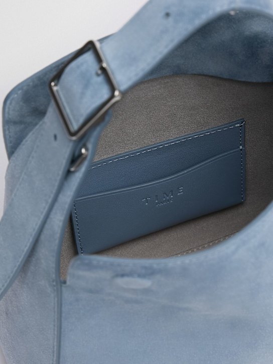 TIME: XS Luma suede shoulder bag