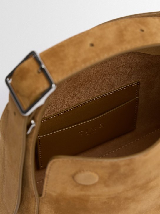 TIME: XS Luma suede shoulder bag