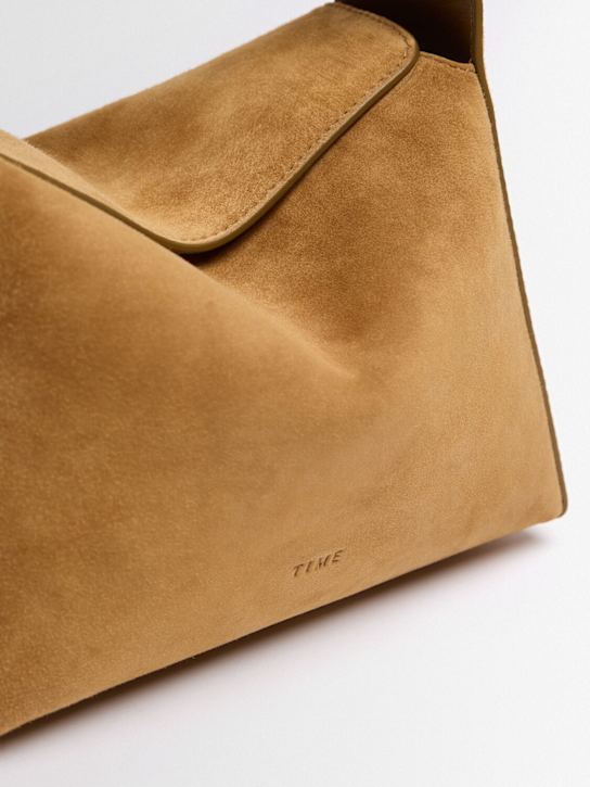TIME: XS Luma suede shoulder bag