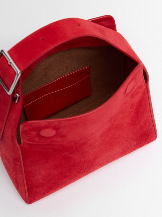 TIME: XS Luma suede shoulder bag