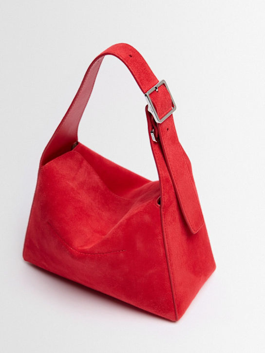 TIME: XS Luma suede shoulder bag