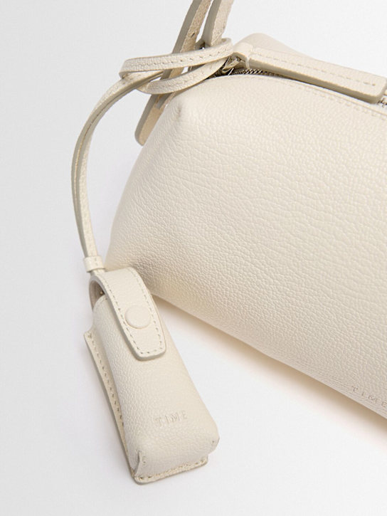TIME: Elongated leather shoulder bag