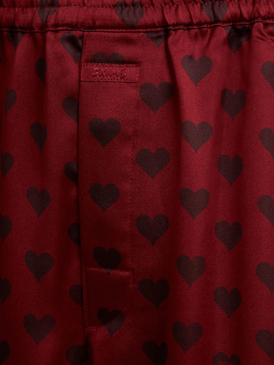 SKIMS: Hearts sateen pajama shirt & pants set