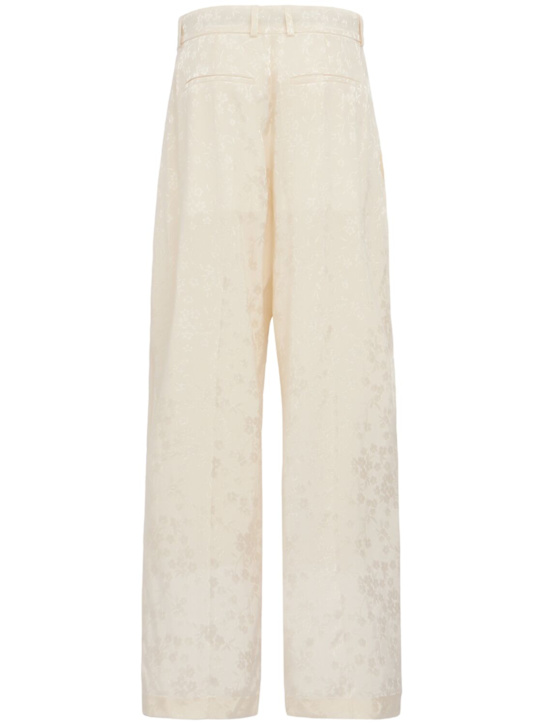 THE MANNEI: Floral jacquard wide pants