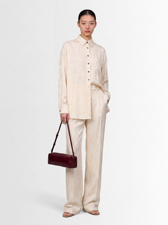 THE MANNEI - Floral jacquard wide pants