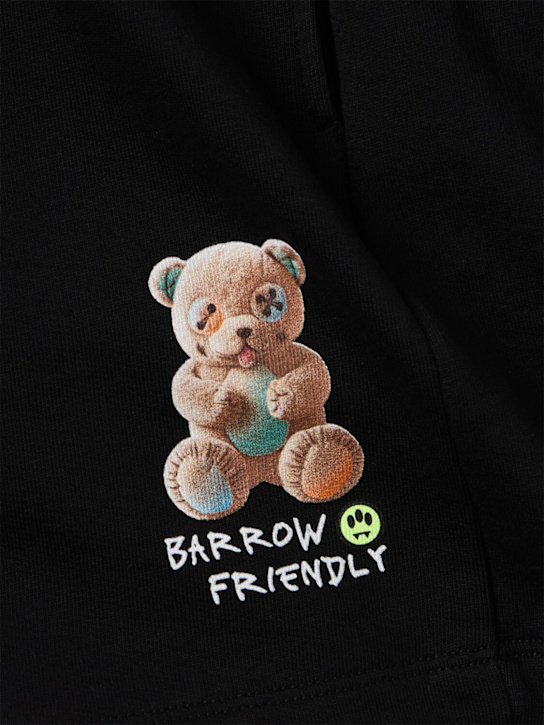 Barrow: Printed cotton sweat shorts
