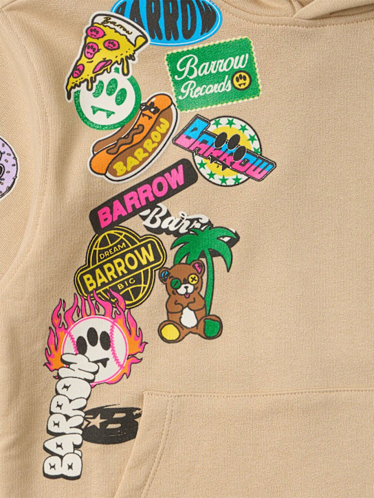 Barrow - Printed cotton hoodie