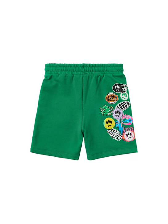 Barrow: Printed cotton sweat shorts