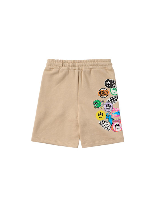 Barrow: Printed cotton sweat shorts
