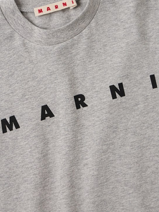 Marni Junior: Cotton logo t-shirt