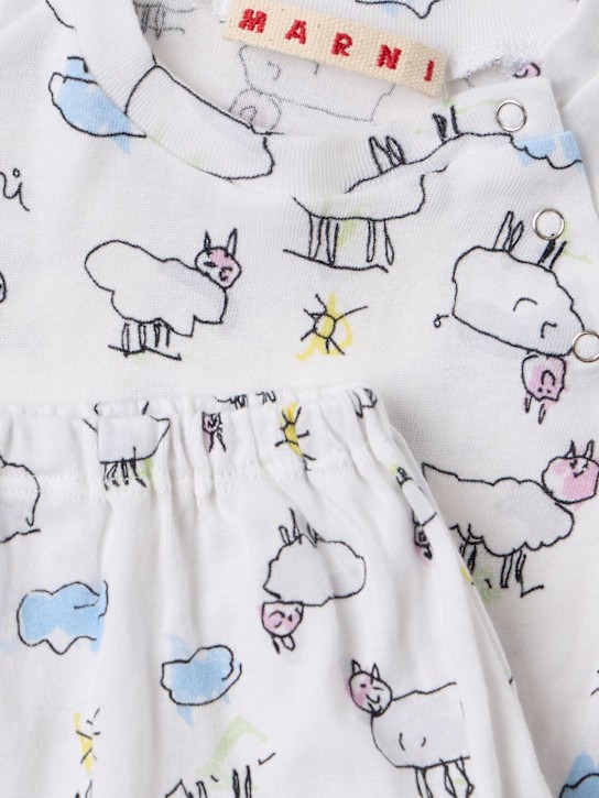 Marni Junior - Printed cotton shirt & shorts