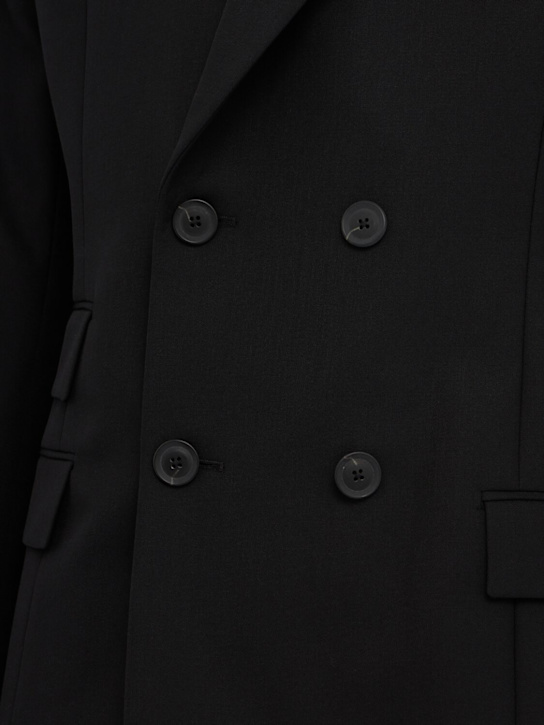 LOUIS GABRIEL NOUCHI: Double breast wool blend blazer