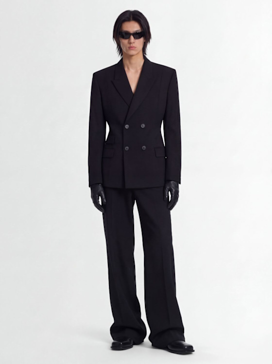 LOUIS GABRIEL NOUCHI - Double breast wool blend blazer