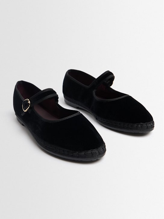 FLABELUS: Ballerines Mary Jane Antonia en velours