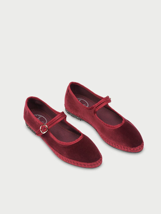 FLABELUS: Lucrecia velvet Mary Jane flats