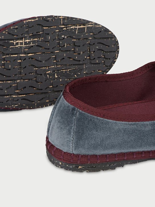 FLABELUS: Georgina velvet Mary Jane flats