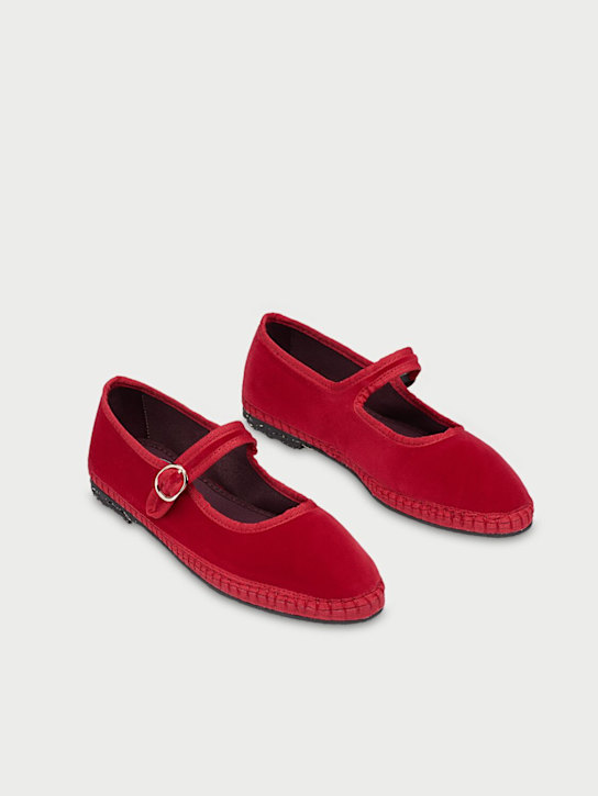 FLABELUS - Mellark velvet Mary Jane flats
