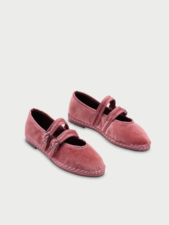 FLABELUS - Claire velvet Mary Jane flats