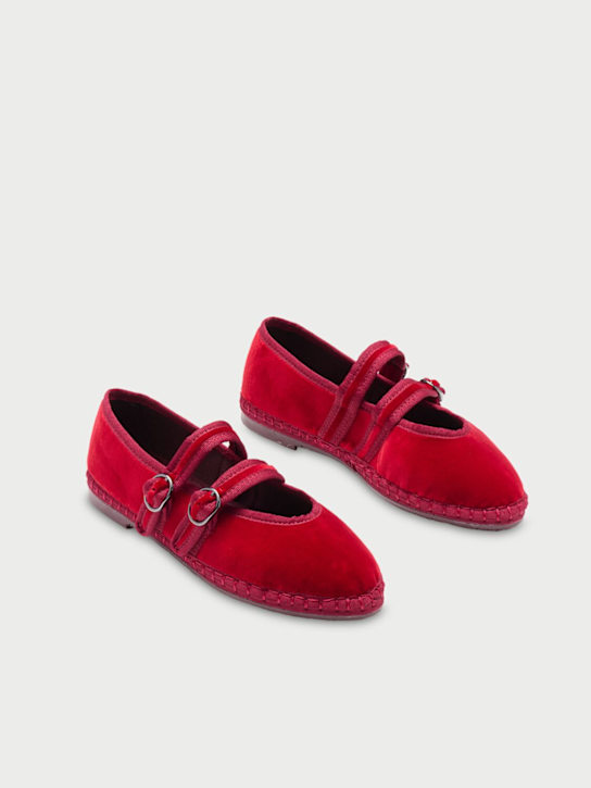 FLABELUS - Claire velvet Mary Jane flats