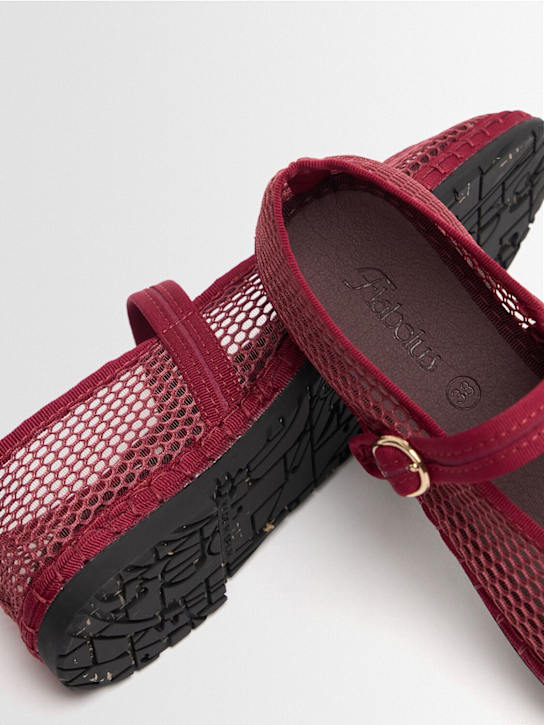 FLABELUS: Isabella mesh Mary Jane flats