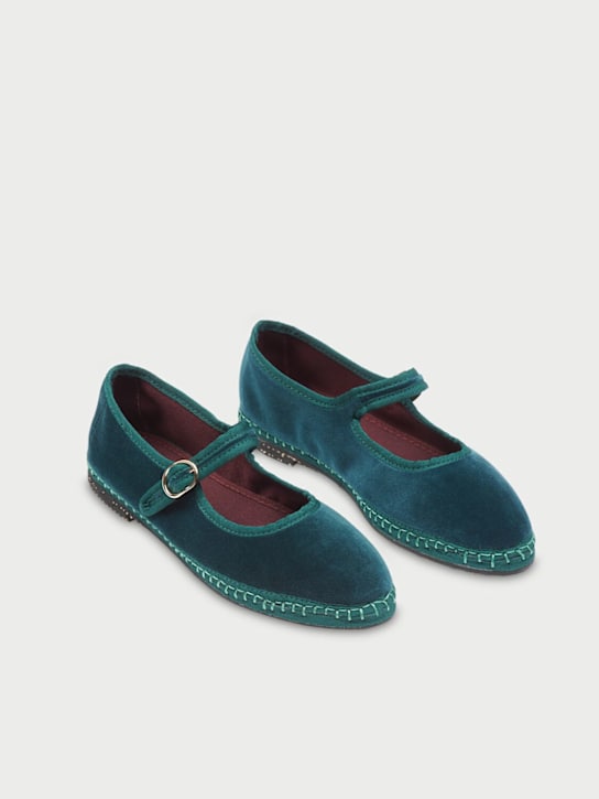FLABELUS: Leonor velvet Mary Jane flats