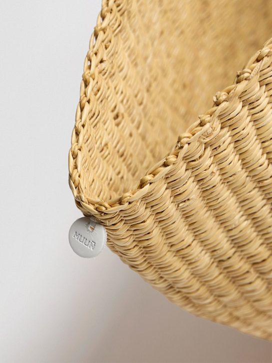 MUUÑ: Maxi Sophie raffia effect tote bag