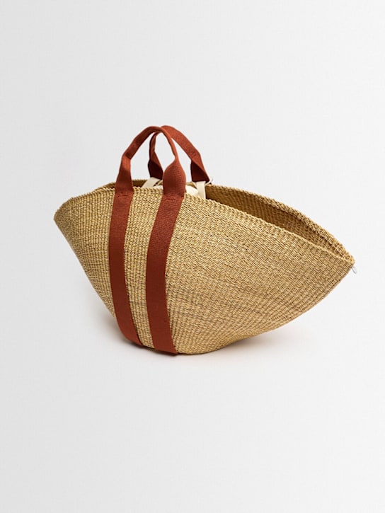 MUUÑ - Maxi Sophie raffia effect tote bag