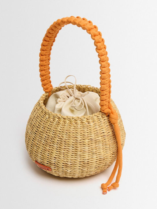 MUUÑ - Lily Anne raffia effect top handle bag
