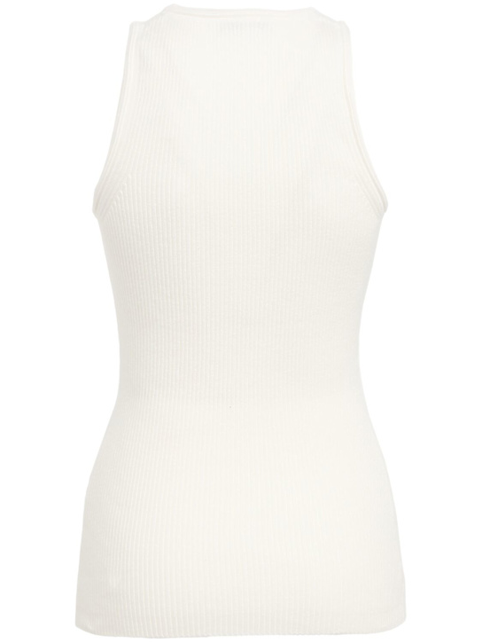 RHEA: Ribbed cotton tank top