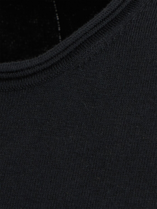 RHEA: Cropped cotton & cashmere blend t-shirt