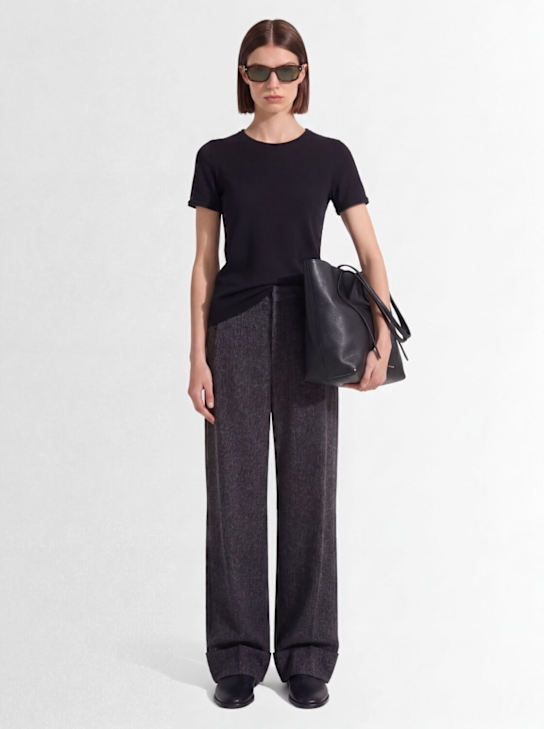 RHEA - Cropped cotton & cashmere blend t-shirt