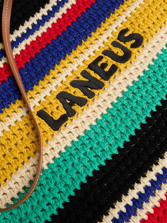 Laneus: Knitted logo tote bag