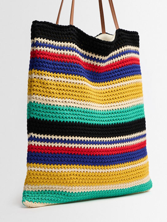 Laneus: Knitted logo tote bag