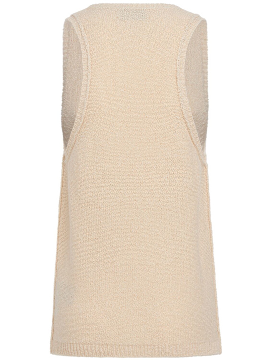 Laneus: Knitted v-neck tank top