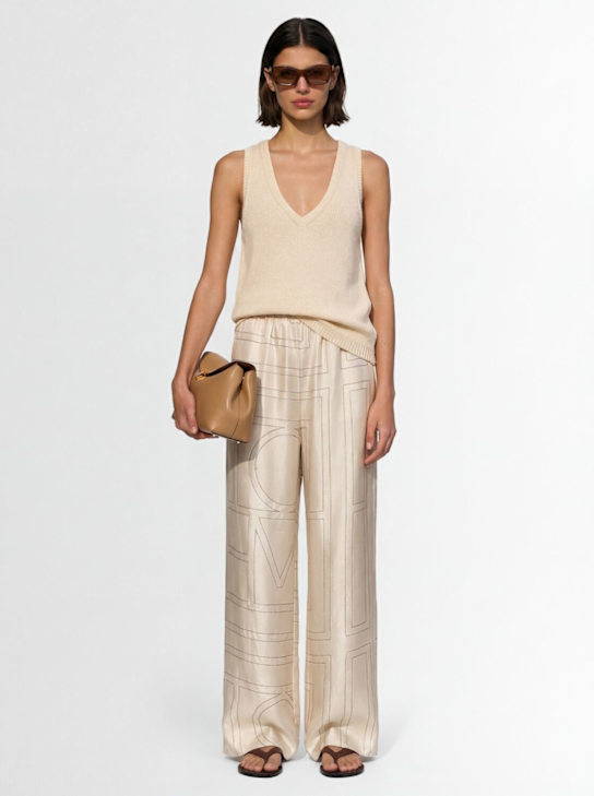 Laneus: Knitted v-neck tank top