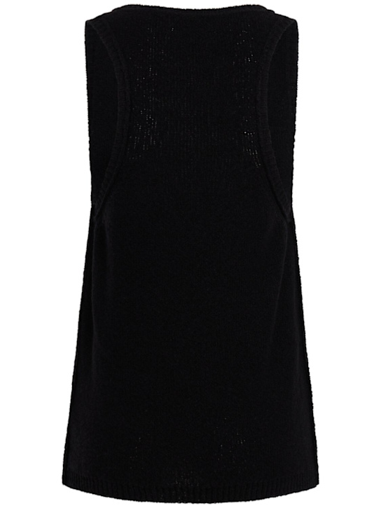 Laneus: Knitted v-neck tank top