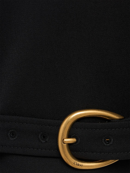 Chloé: Blazer cropped in lana grain de poudre