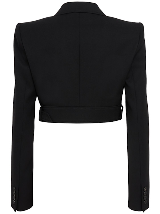 Chloé: Blazer cropped in lana grain de poudre