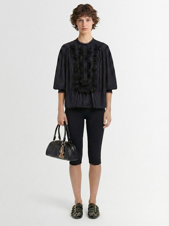 Chloé - Chemise à volants en mélange soie