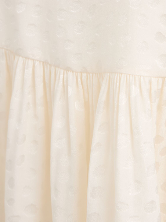 Chloé: Dot jacquard silk top