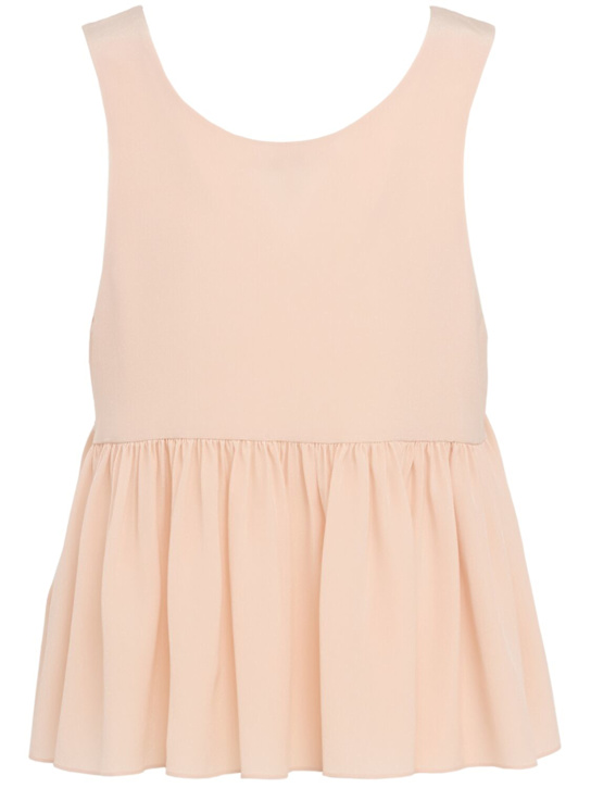 Chloé: Top en crêpe de Chine de soie
