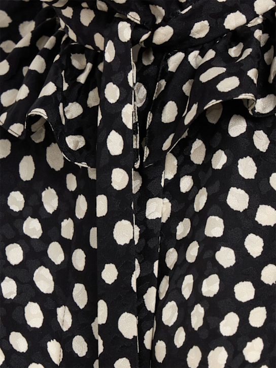 Chloé: Dot print silk jacquard shirt