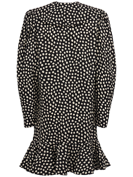 Chloé: Dot print silk jacquard mini dress