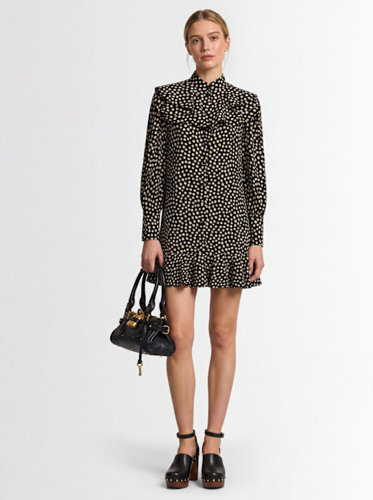 Chloé - Dot print silk jacquard mini dress