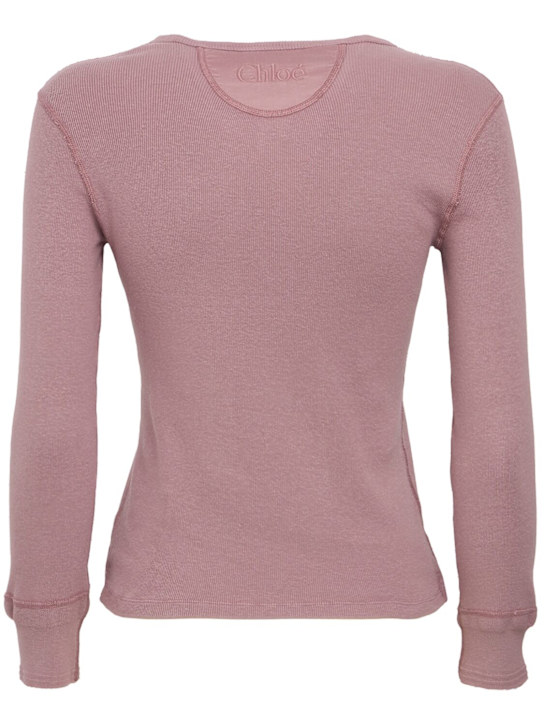 Chloé: Top de algodón jersey con manga larga