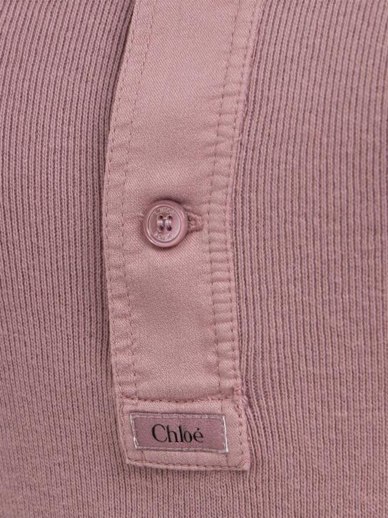 Chloé: Top de algodón jersey con manga larga