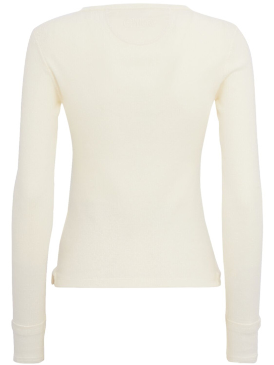 Chloé: Top de algodón jersey con manga larga